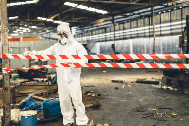 Professional Biohazard Cleanup technician working in Ellsworth, ME